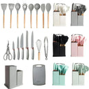 Kit Utensílios de Cozinha de Silicone Premium 19 Peças