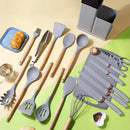 Kit Utensílios de Cozinha de Silicone Premium 19 Peças