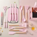 Kit Utensílios de Cozinha de Silicone Premium 19 Peças