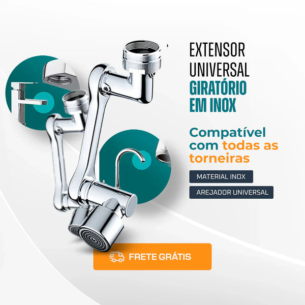 Extensor de Torneira FlexiJet™ – Rotação 1080°