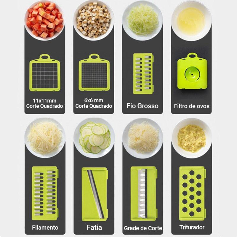 Cortador de legumes e frutas 8 em 1