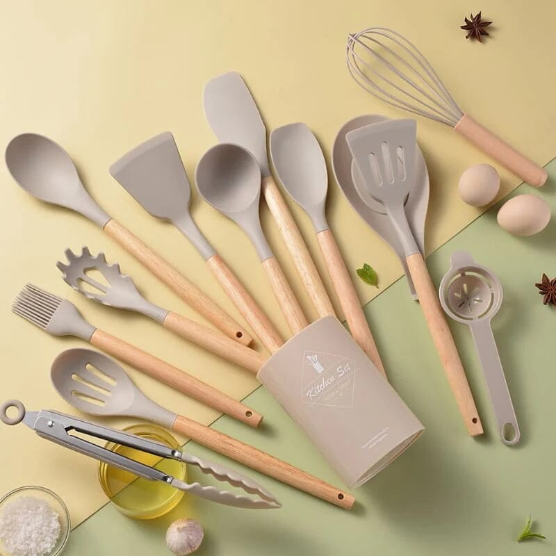 Kit de Utensílios de Cozinha Silicone Master 12 Peças