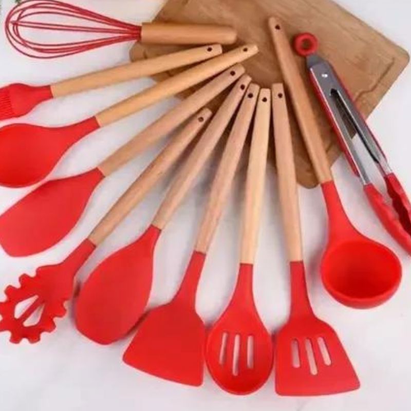 Kit de Utensílios de Cozinha Silicone Master 12 Peças